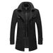 Men's Wool Blend Overcoat For Business & Casual - Double Collar Winter Coat For Men, Warm & Stylish, Slim Fit, Available In Multiple Colors & Sizes_viptrois.com