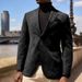 Men's Suede Slim Fit Single-breasted Blazer Jacket For Autumn & Winter - Waterproof & Windproof Business Casual Suit_viptrois.com