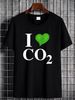I Heart Love Co2 T Shirt Streetwear Fashion Comfortable Summer Top For Everyday Wear Versatile Soft Designer Clothes Slightly Breathable Unisex_viptrois.com