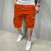 Men's Summer Workwear Casual Shorts European Size Five Point Drawstring Loose Straight Leg With Multi Pockets Solid Color Trendy Brand_viptrois.com