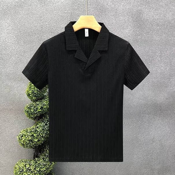 Summer Light Mature Style Simple Short Sleeved Shirt For Men, Fashionable And Versatile, Loose And Trendy Top Trend_viptrois.com