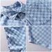 Summer men's fashion plaid short-sleeved denim shirt comfortable youth handsome casual all-match cotton shirt 8859_viptrois.com