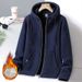 Couple Fleece Fleece Cardigan, Fleece Thickened Windproof Austrian Fleece Sweater Jacket_viptrois.com