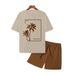 Men's Clothing Men's Casual Vacation Summer Short Sleeved Shorts Suit Coconut Tree Print_viptrois.com