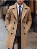 Pulse Jinhan 2025 European And American Cross-Border Autumn Winter Foreign Trade Coat Double-Breasted Long Men's Woolen_viptrois.com