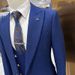 CT Korean Style Fashion Men's Printed Set 3-Piece Suit_viptrois.com