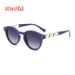 New Hollow Metal Round Chain Decorative Foot Polarized Sunglasses Cross Border Wholesale Round Frame Sunglasses_viptrois.com