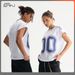 Men's Boxy Sleeveless T-Shirt - Oversized Fit, Breathable Polyester, Trendy Streetwear For Teens & Young Adults_viptrois.com