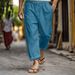 Men's Clothing Men's Casual Summer Elastic Waist Drawstring Multi Pocket Cotton And Linen Trousers Beach Pants_viptrois.com