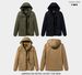 Men's Vintage Workwear Jacket - Heavyweight Cotton Fleece-Lined Coat With Utility Pockets For Winter (Black/Khaki/Army Green)_viptrois.com