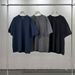 Men's Neckline-Shoulder Rib Knit Seamless Tee – Aztec Washed Vintage Distressed Crewneck (Streetwear Essential Top)_viptrois.com