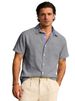 2026 Men's Summer Longline Buttoned Cotton-Linen Padded Loose-Fitting Short-Sleeved Casual Shirt (Large Size)_viptrois.com