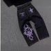 Y2K Jeans New Harajuku Hip Hop Men's Retro Skull Graphic Embroidered Baggy Jeans Denim Pants Men Goth High Waist Wide Trousers_viptrois.com