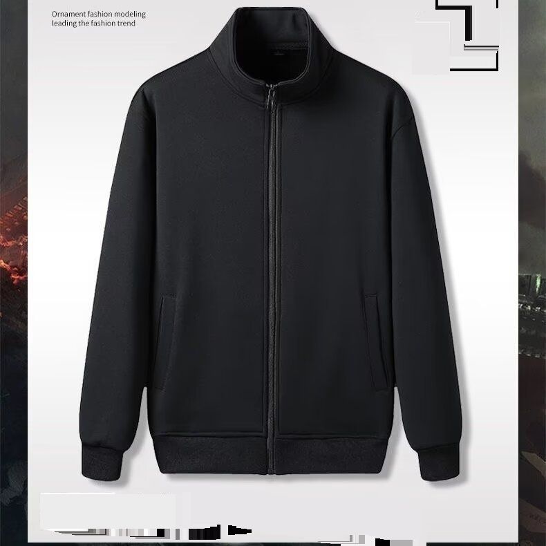 Spring And Autumn Cardigan Sweater Men's Spring And Autumn 2024 Korean Version Of The New Round Neck Loose Top Chic Hong Kong Style Trend Guard_viptrois.com