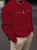 Men's Loose Casual And Fashionable Paris Letter Pattern Printed Round Neck Long Sleeved Sportswear For Autumn And Winter_viptrois.com