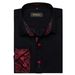 DiBanGu Herren-Hemd, Langärmelig, Schwarz, Einfarbig, Paisley-Farbkontrast, Modisches Hemd Für Herren, Button-Down-Kragen, Herrenbekleidung_viptrois.com