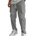 Men's Clothing Overalls Pocket Drape Straight Pants_viptrois.com