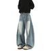 Men's Street Style Cleanfit Casual Loose Wide Leg Trousers_viptrois.com