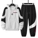 Men's Clothing Summer Ice Silk Leisure Suit Men's Long Sleeved Sweater Sportswear Trendy Fashion Two Piece Suit_viptrois.com