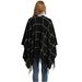 Unisex Cape Spring and winter woven acrylic large plaid tassel split cape_viptrois.com