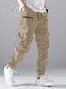 Men's Cargo Pants Workwear Casual Multi-Pocket Outdoor Trousers Durable Polyester Straight Fit For All Seasons_viptrois.com