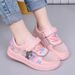 Girls' Mesh White Shoes 2025 Spring And Summer Breathable New Children's Sneakers For Middle And Large Children's Casual Sports Shoes_viptrois.com