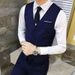 Men's Clothing 6 Color Men's Slim Vest Best Man Vest V Neck Single Breasted Vest S 6XL_viptrois.com