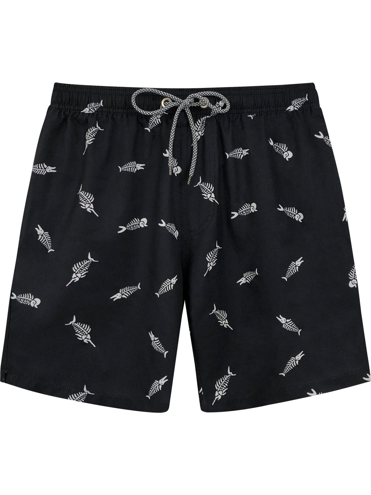 Loose Surf Printed Plus Size Men's Four-Quarter Beach Shorts With Inner Lining_viptrois.com