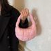 Women's Bags Spring Autumn Winter New Candy Color Bubble Girls Handbags Net Red Waffle Pleated Girls Shoulder Bag Trendy_viptrois.com
