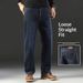 Loom French Jeans Men's Loose Straight Washed Autumn 2025 New Business Brand Versatile Casual Pants Fall Winter_viptrois.com