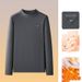 Men's Clothing Half High Collar Men's Bottoming Shirt Autumn And Winter New Style Inner Wear Plus Velvet Thickened Double Sided Warm Mid Collar Top_viptrois.com