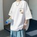 2025 Pure Cotton Summer Loose Large Size Short-sleeved T-shirt Simple Fat Person Handsome Top_viptrois.com
