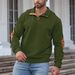 Spring And Autumn Light Mature Casual Men's Corduroy Jacket, Stand-up Collar Long-sleeved Coat, Outdoor Casual Sweatshirt_viptrois.com