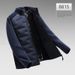 Men's Lightweight Down Jacket With Fleece Lining, 90% White Duck Down, Windproof & Thermal For Winter Outdoor Sports (Navy, Army Green, Black, Gray)_viptrois.com