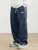 Men's Corduroy Casual Pants High Street Fashion Retro Straight Trousers Black Blue Mid Waist Drawstring Shorts_viptrois.com