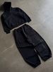 Streetwear Hoodie & Jogger Set With Bold Letter Print – Trendy Unisex Pullover & Sweatpants For Urban Fashion_viptrois.com