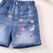 Mother & Kids INS Girls Fashion Denim & Banana Print Round Neck Short Sleeved T Shirt Set_viptrois.com