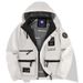 Men's Work Jacket With Multiple Pockets, Lightweight Outdoor Windbreaker, Travel & Casual Coat For Men, Military Style Utility Jacket_viptrois.com