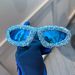 European And American Personality Sports Style Cat Eye Sunglasses Full Of Diamonds Y2K Sunglasses For Women Fashion I Catwalk Party Glasses For Men_viptrois.com