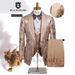 Men's Clothing Jacquard Three Piece Suit_viptrois.com