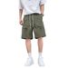 Men's Breathable Cargo Shorts With Cooling Eyelets - Lightweight Quick-Dry Polyester, Relaxed Fit For Summer Outdoor Activities_viptrois.com
