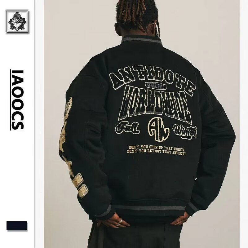 B348 J223 P50 2023 Spring New Hong Kong Style Baseball Collar Jacket_viptrois.com