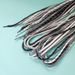 Round & Flat Shoelaces With Unique Patterns - Dotted, Fishbone & Starry Design For Sneakers, Boots & Casual Shoes (Black/White/Grey)_viptrois.com