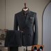 Men's Clothing Striped Suit Business Suit Striped Suit Set Business Formal Wear Groom Wedding Suit Blazer Slim Fit Tuxedo With Vest Options_viptrois.com