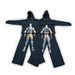 Trendy Unisex Hoodie Set With Bold Graphic Print - Comfortable Cotton-Polyester Blend For Casual & Streetwear (XS-XXL, Navy Blue)_viptrois.com