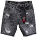 Men's Clothing Summer Thin Gray Ripped Denim Shorts Men's Style Slim Stretch Shorts Trendy Retro Pants_viptrois.com