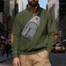 Cross-Border American Style New Heavyweight Stand Collar Jacquard Loose Jacket Men's Fashion Casual Sports Solid Color_viptrois.com