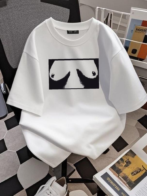 Seditionaries Tits Men's T-Shirt Stylish Stretched Top For Everyday Wear Comfortable Casual Fashion Slightly Homme Unisex Soft Summer Breathable_viptrois.com