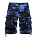 Men's Camouflage 5-Point Pants Washed Multi-Pocket Large Size Loose Workwear Shorts Casual Sports Shorts_viptrois.com