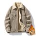 Men's Clothing new lambskin collar corduroy men's jacket men's winter warm loose versatile cotton jacket men_viptrois.com